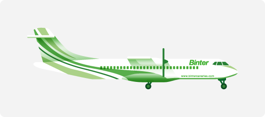 Ilustración de un avión ATR