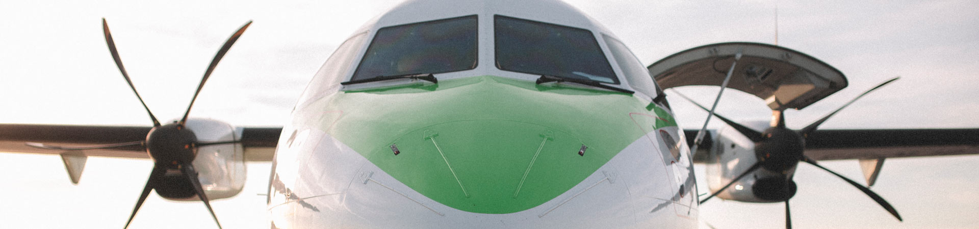 Nose of a Binter ATR aircraft